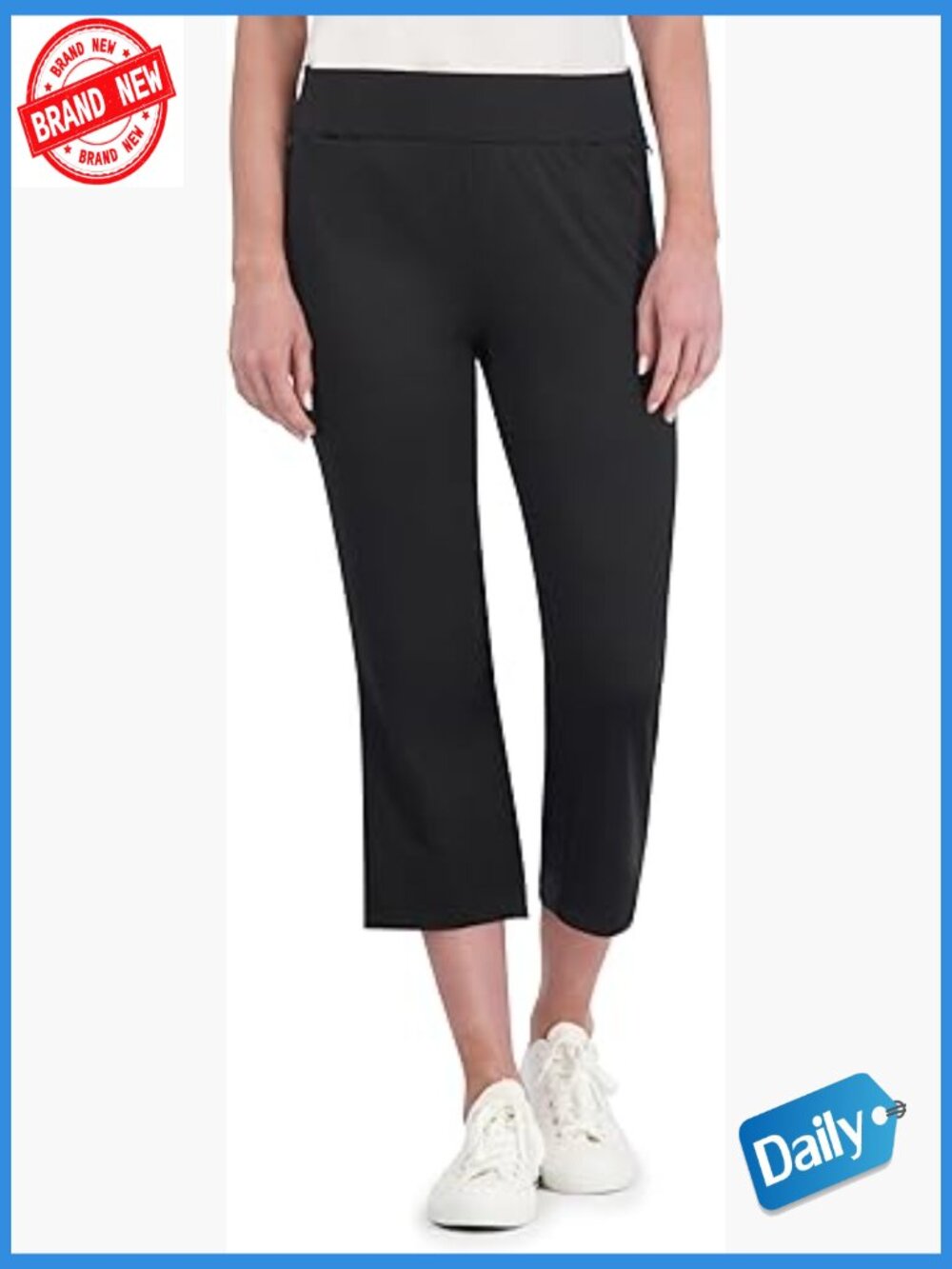 Women's Kick Flare Crop Capri Pants 24" Inseam UPF Fabric